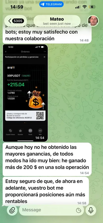 XRPUSDT · experiencia de un participante