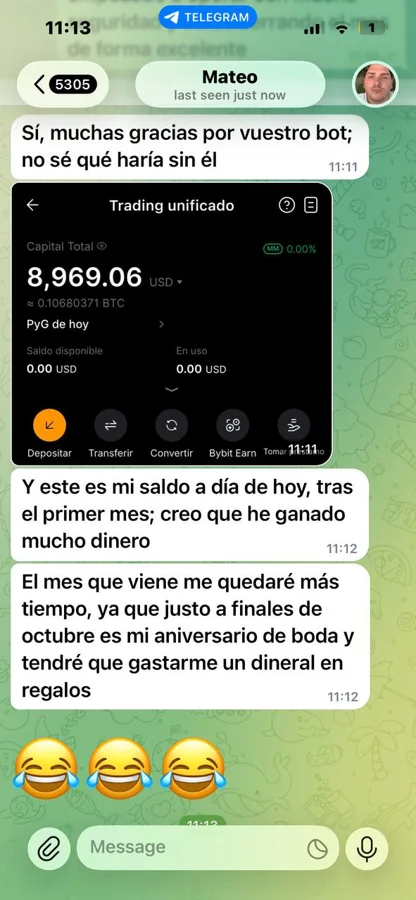 Evolución de una cuenta · testimonio